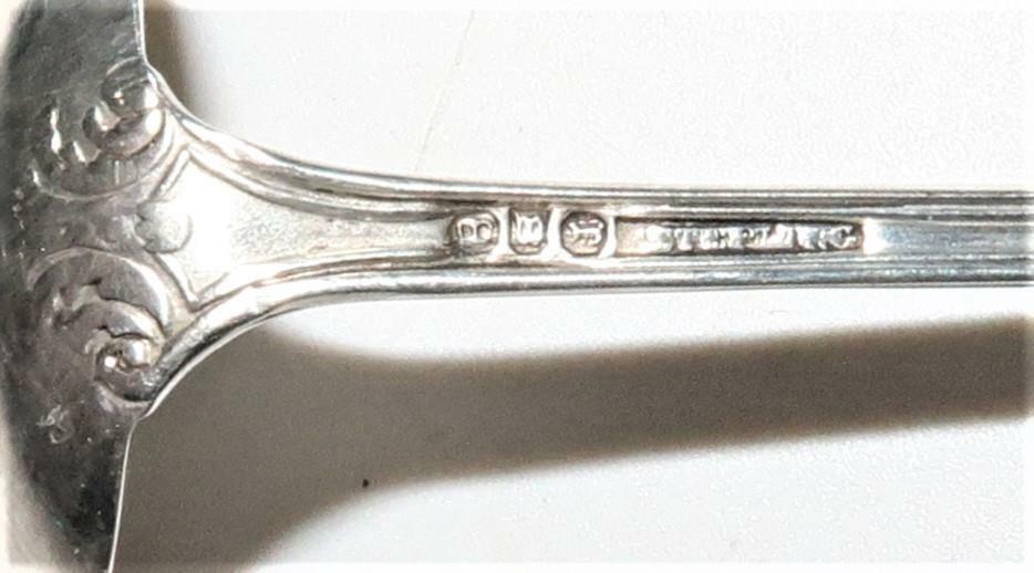Gorham Cobalt Blue EP Plated Handled Master Salt Cellar w/ Sterling Spoon