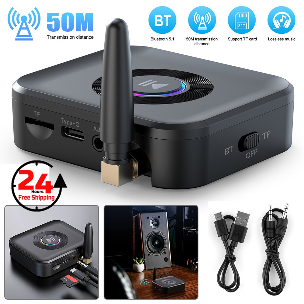 V5.0 2-in-1 Wireless Bluetooth Transmitter Receiver Stereo Adapter for Car TV