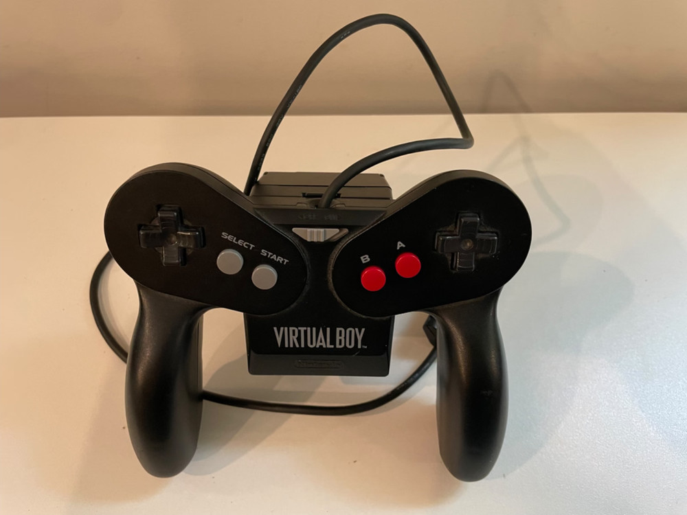 Nintendo Virtual Boy System (SOLDER FIXED), Blockbuster Case, Mario Tennis