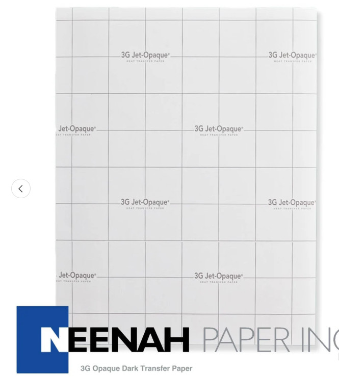 Neenah 3G Jet Opaque Heat Transfer Paper for Dark Colors 11"x17" (100 sheets)
