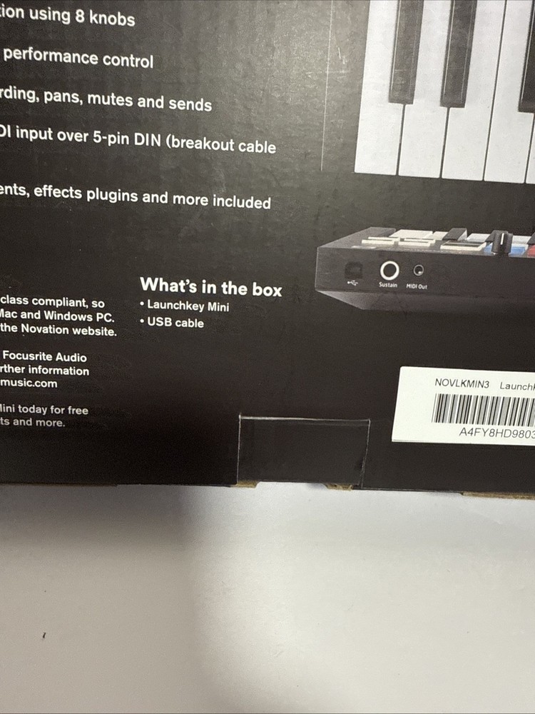 Novation Launchkey Mini Mk3 25 Mini-key Midi Keyboard Controller/Read