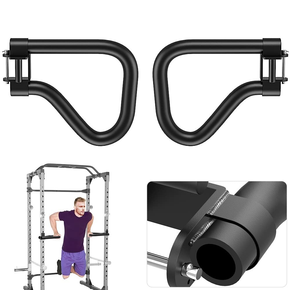 SELEWARE Solid Dip Bar Attachment for 2"x2" Power Cage Squat Rack (Pair)