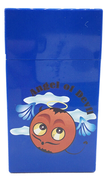 Devil 100's Size Push-to-Open Plastic Cigarette Case Mixed Color