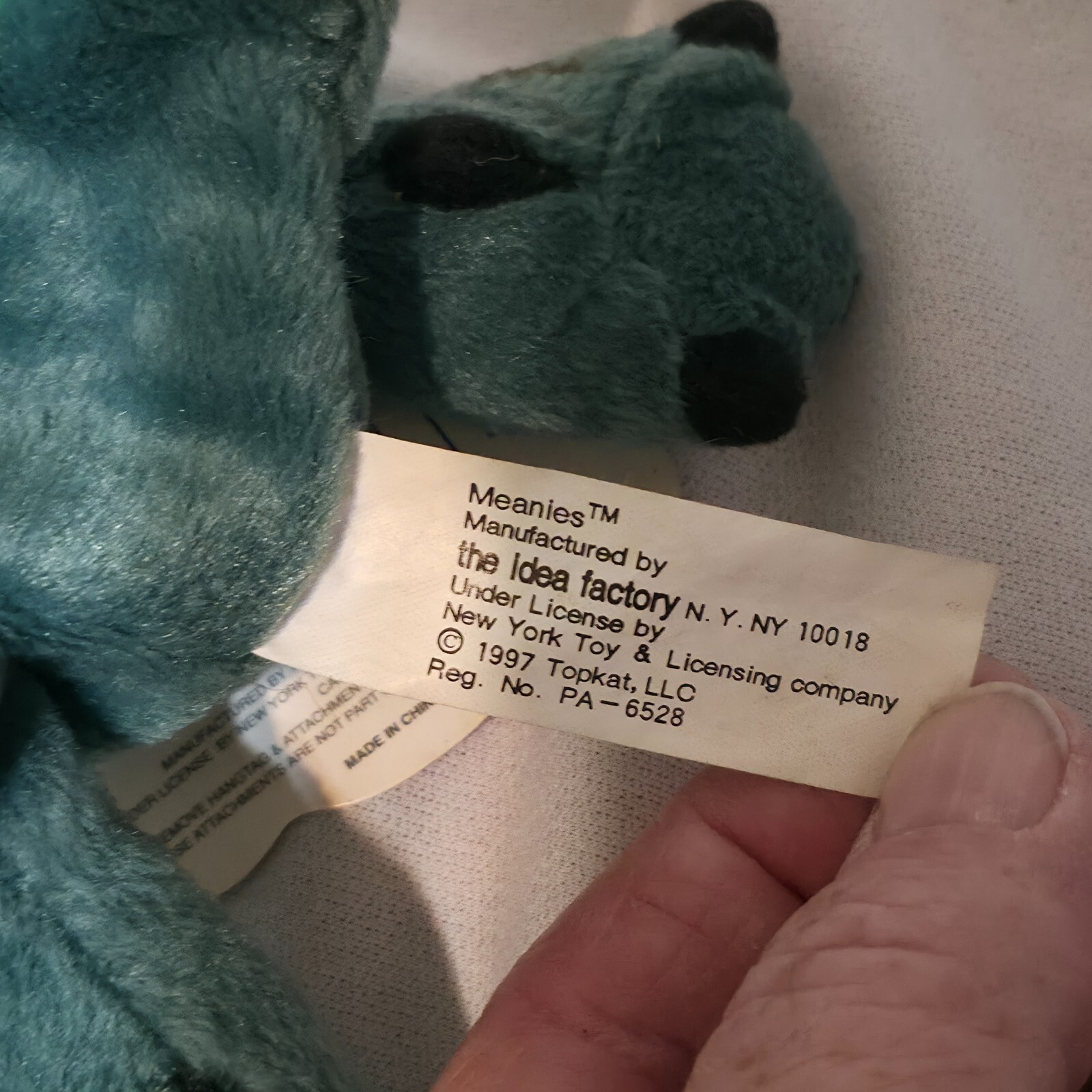 Vintage Meanies Series 1 Boris the Mucousaurus Plushie 1997 NWT