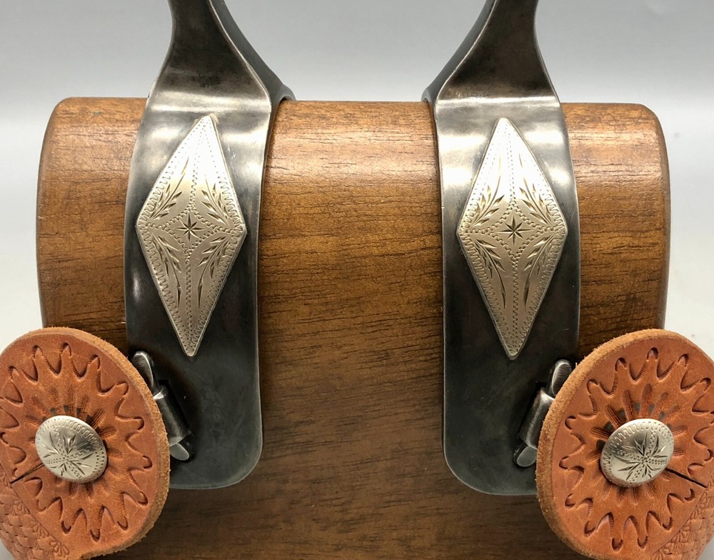 J.D. Moss Bull Theme Double Mounted Spurs