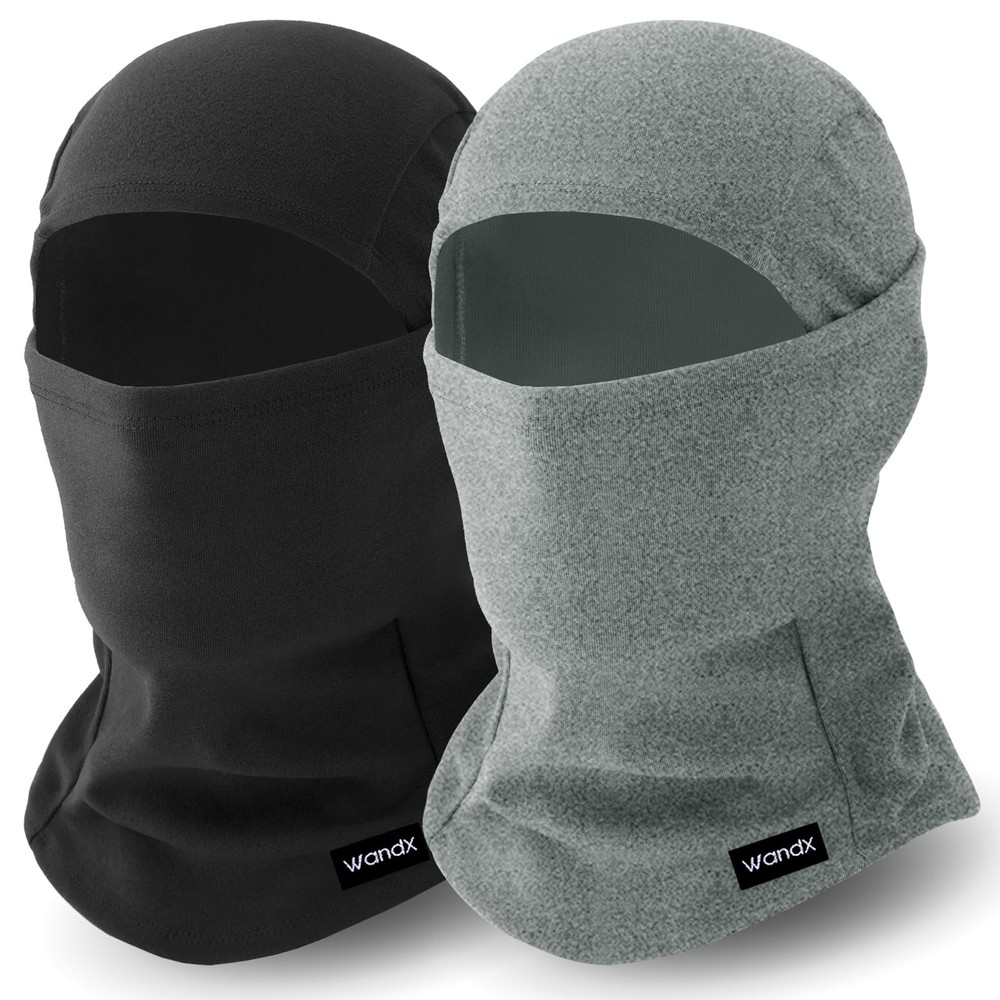 Wandx Winter Balaclava (US, Alpha, One Size, Size-Medium, Black+grey