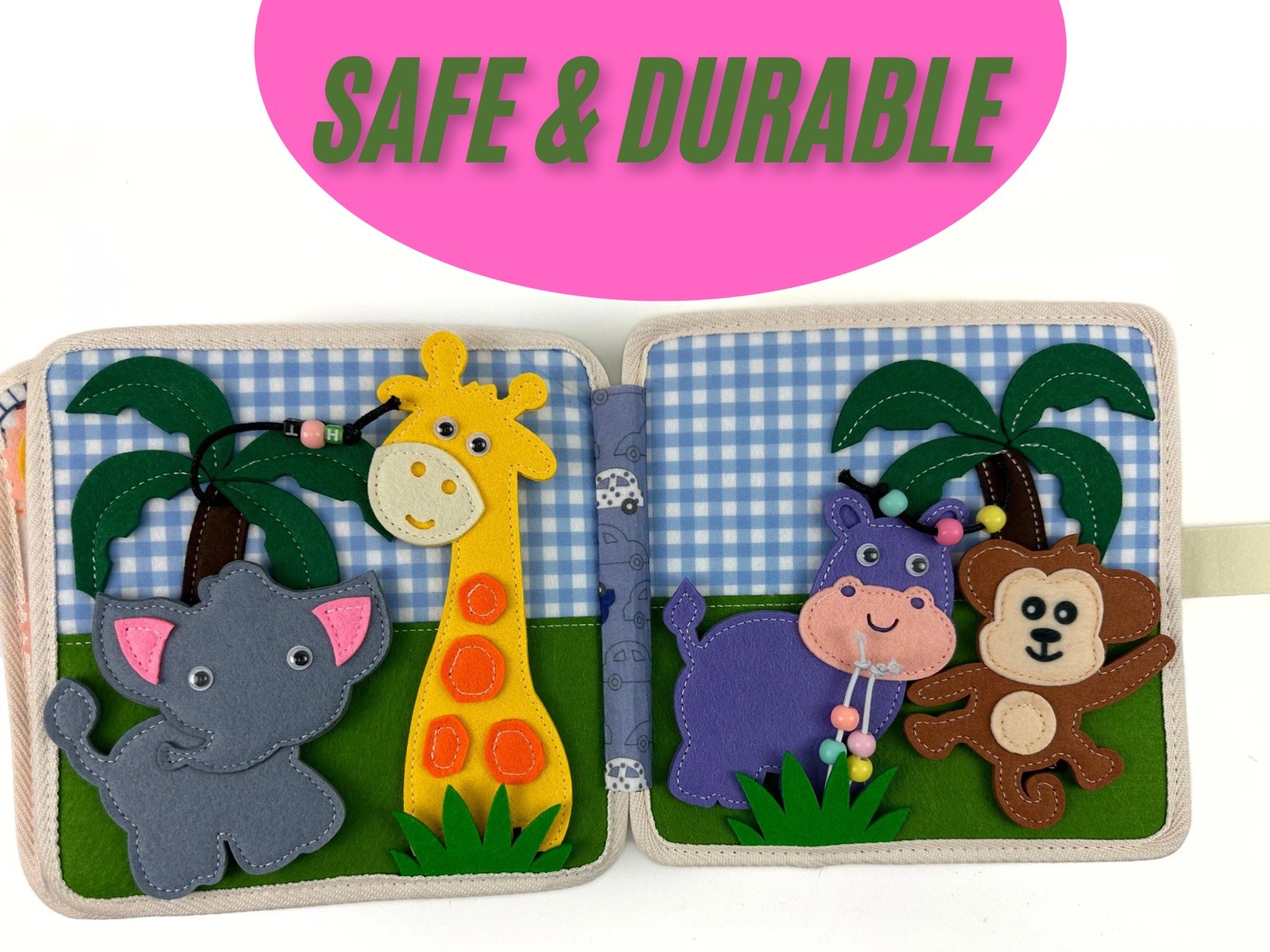 Busy Book Montessori Activity Felt Quiet Education Book Travel Toys Lion