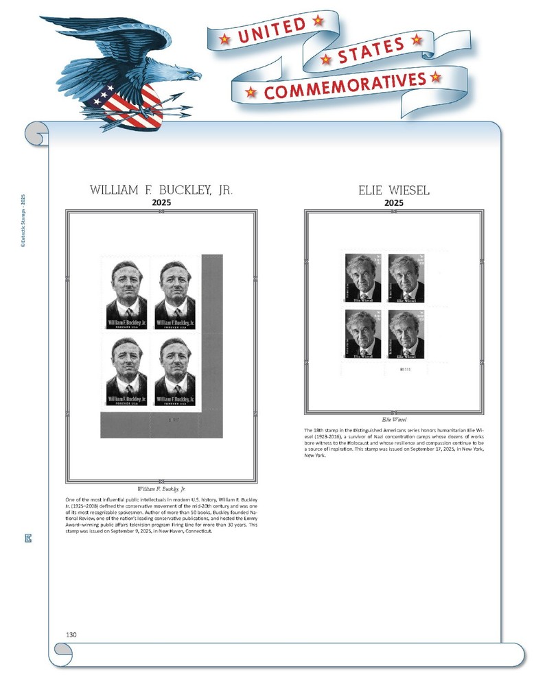 2025 U.S. Commemorative Plate Block Supplement (White Ace Alternative)
