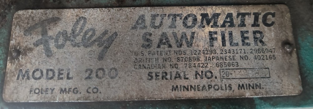 Foley model 200 Sharpener With Attachments
