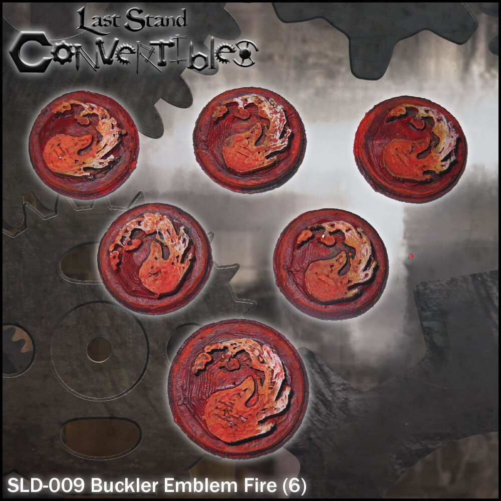 LAST STAND CONVERTIBLES BITS SHIELDS - BUCKLER EMBLEM FIRE (6)