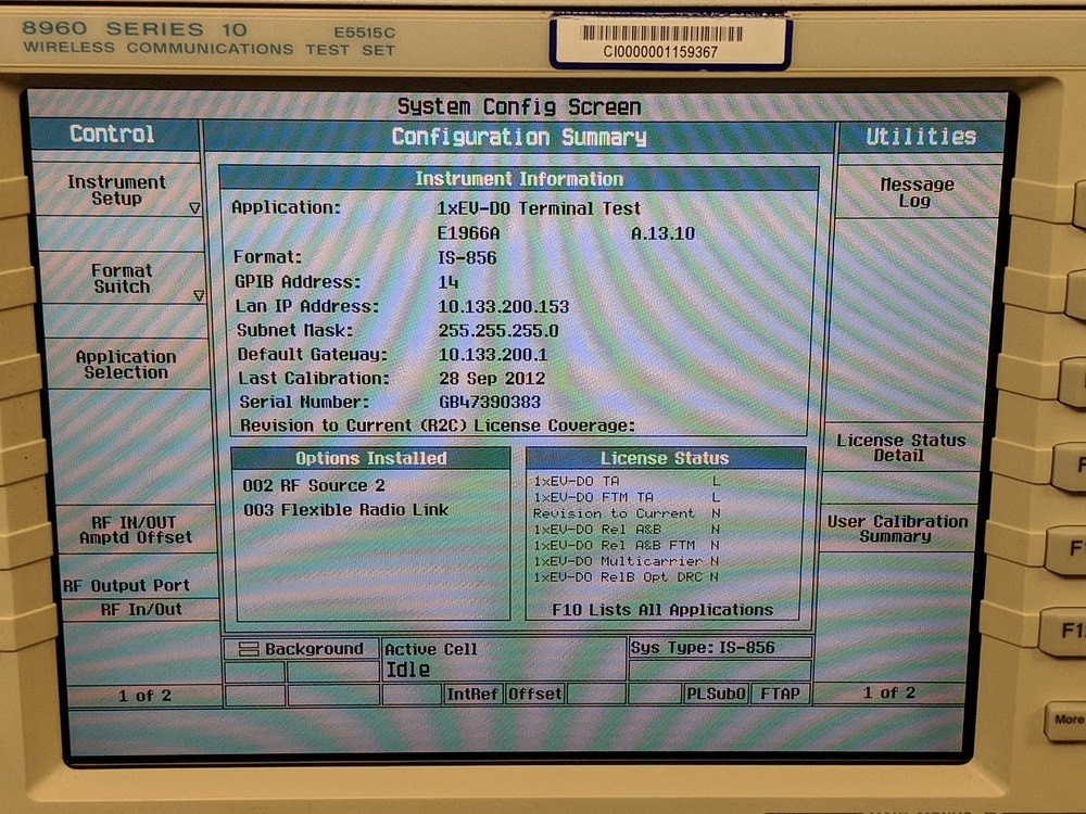 Agilent 8960 Series 10 E5515C Test Set w/ 1xEV-D0 Terminal Test E1966A / E1976A