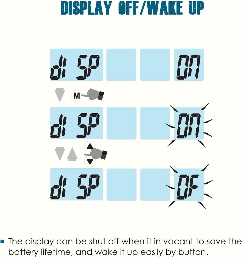Digital 9999 Days Timer Clock Count-up/down Events Tracking Backlight Loud Alarm