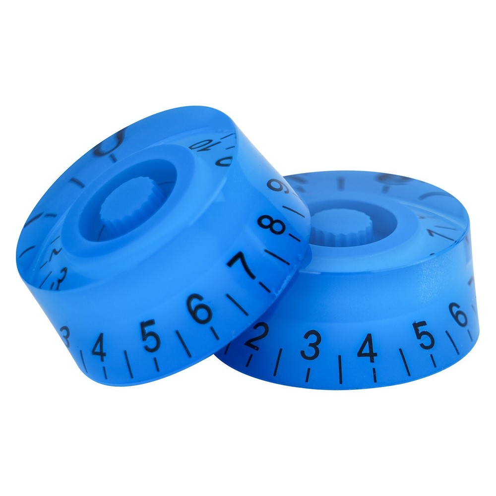 4x Blue Electric Bass Guitar Knobs Speed Volume Control Knobs For LP SG Guitar