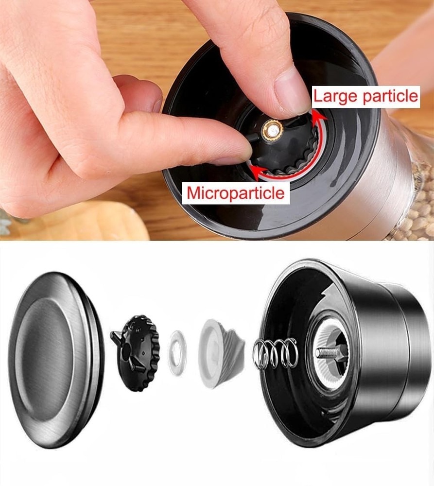 Professional Manual Grinder- Glass Pulverizer with Ceramic Core-Adjustable Ro...