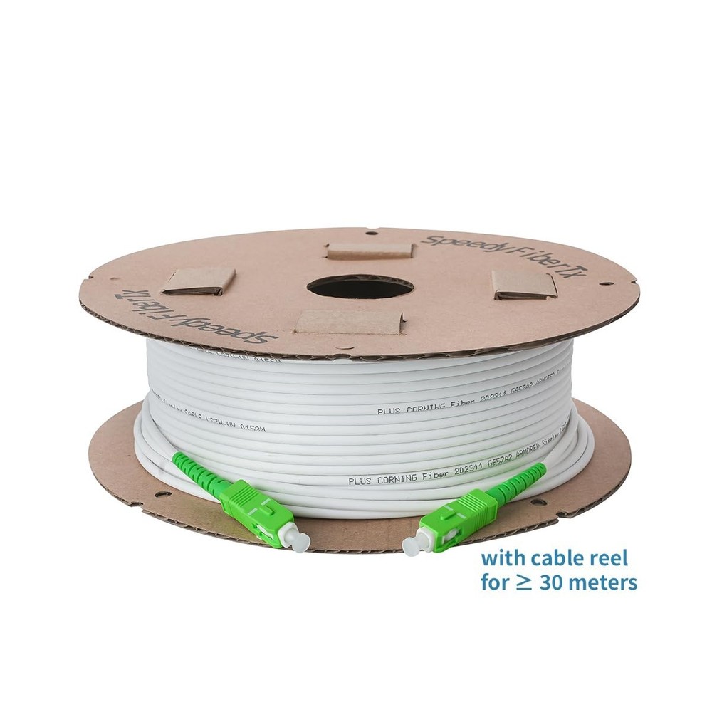 6-Pack 2 Meter 0.15dB SC/APC to SC/APC Singlemode Simplex Fiber Patch Cable