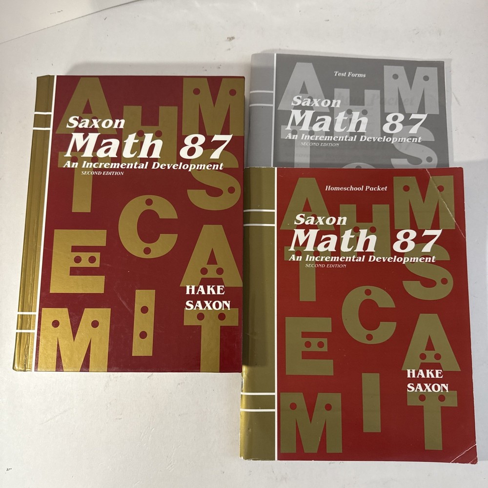 Saxon 87 Math SET (2nd Edition) 8/7 Textbook, Answer Key, & Test Forms,Very Good