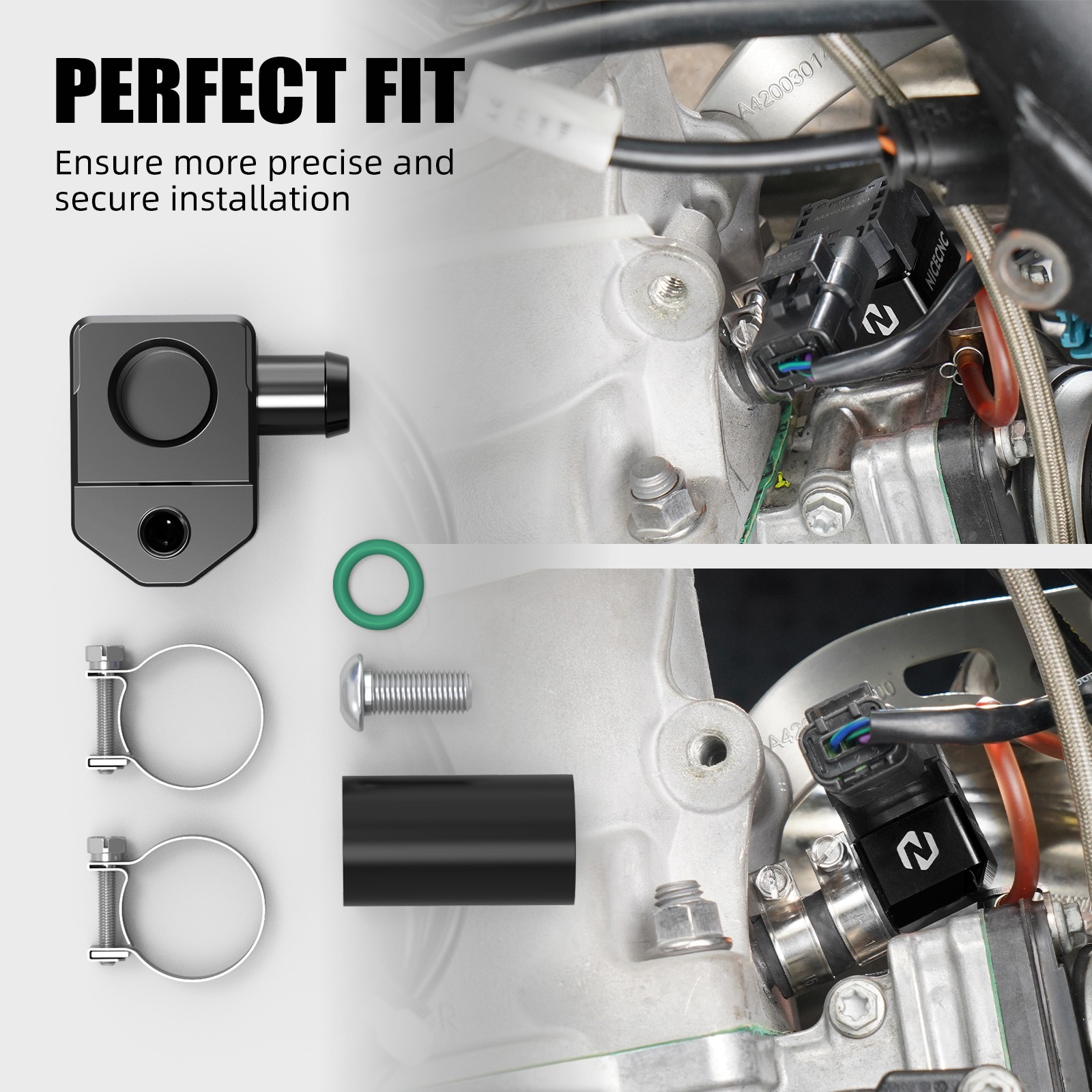 NICECNC TBI Crankcase Pressure Sensor Bracket For KTM 250 300 EXC/XCW 2024-2026