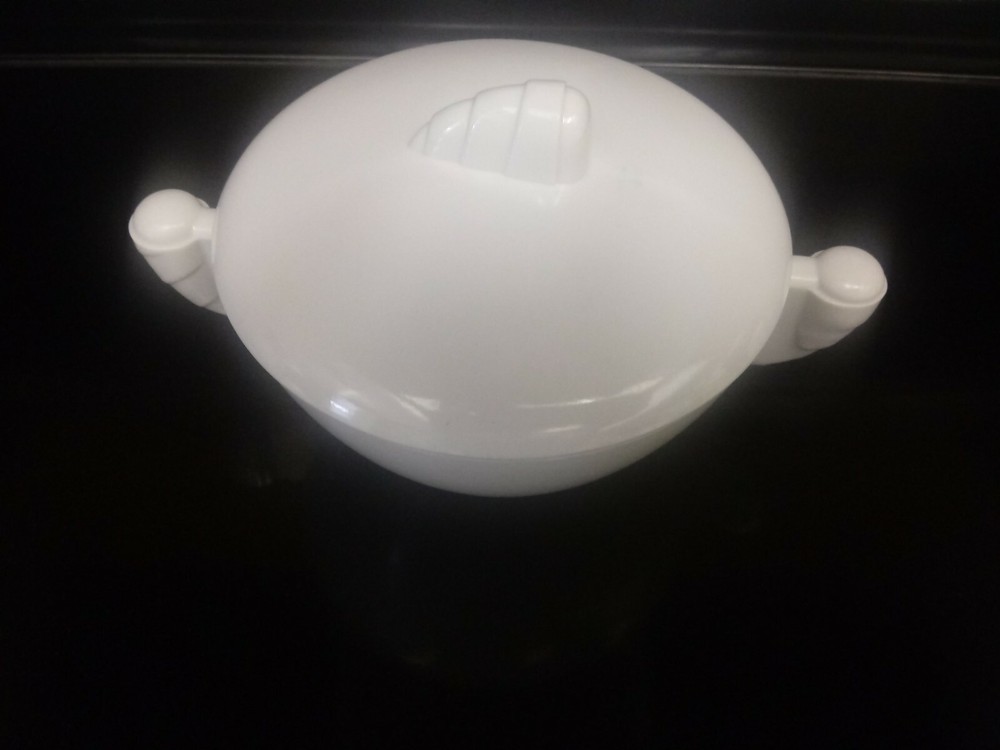 Art Deco White Sugar Bowl