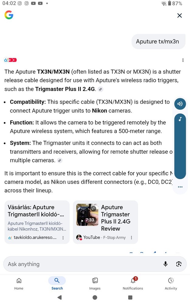 Aputure Trigmaster Radio Trigger Tx/Mx 3n For Nikon