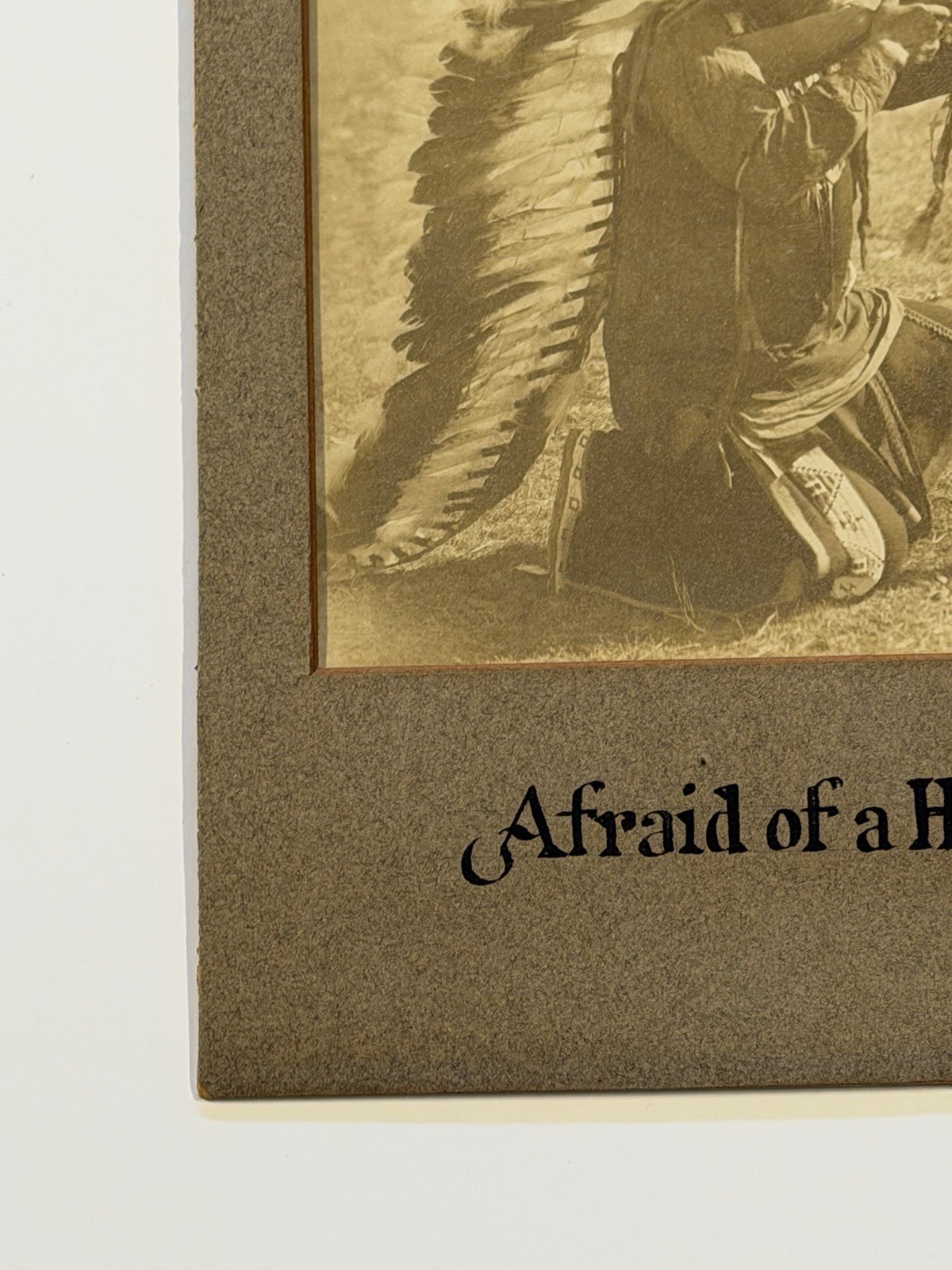 Vintage Native American Photo: Afraid of A Hawk; Cabinet Card; Early 1900s