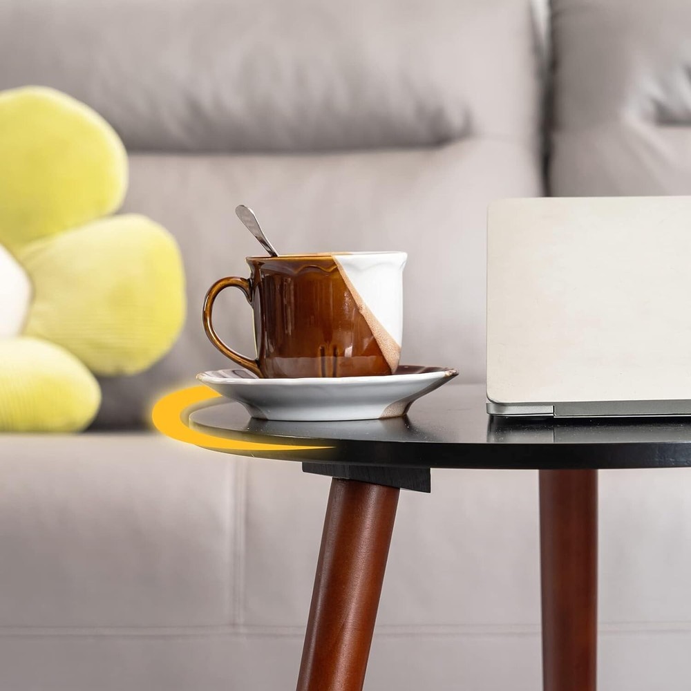 Round Side Table - Versatile End Table - Easy Assembly - 16.5 x 20.5 Inches