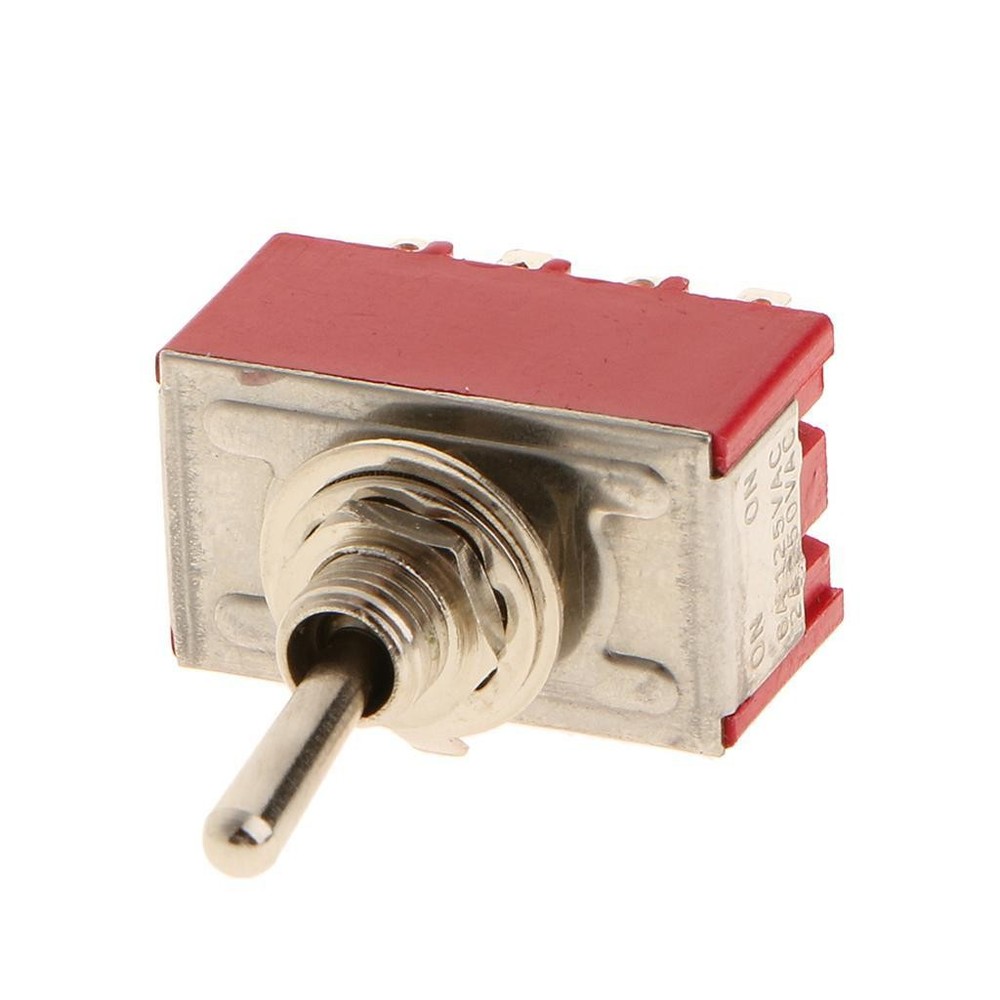 5x Toggle Switch on / on PDT + 12-pin Round Handle