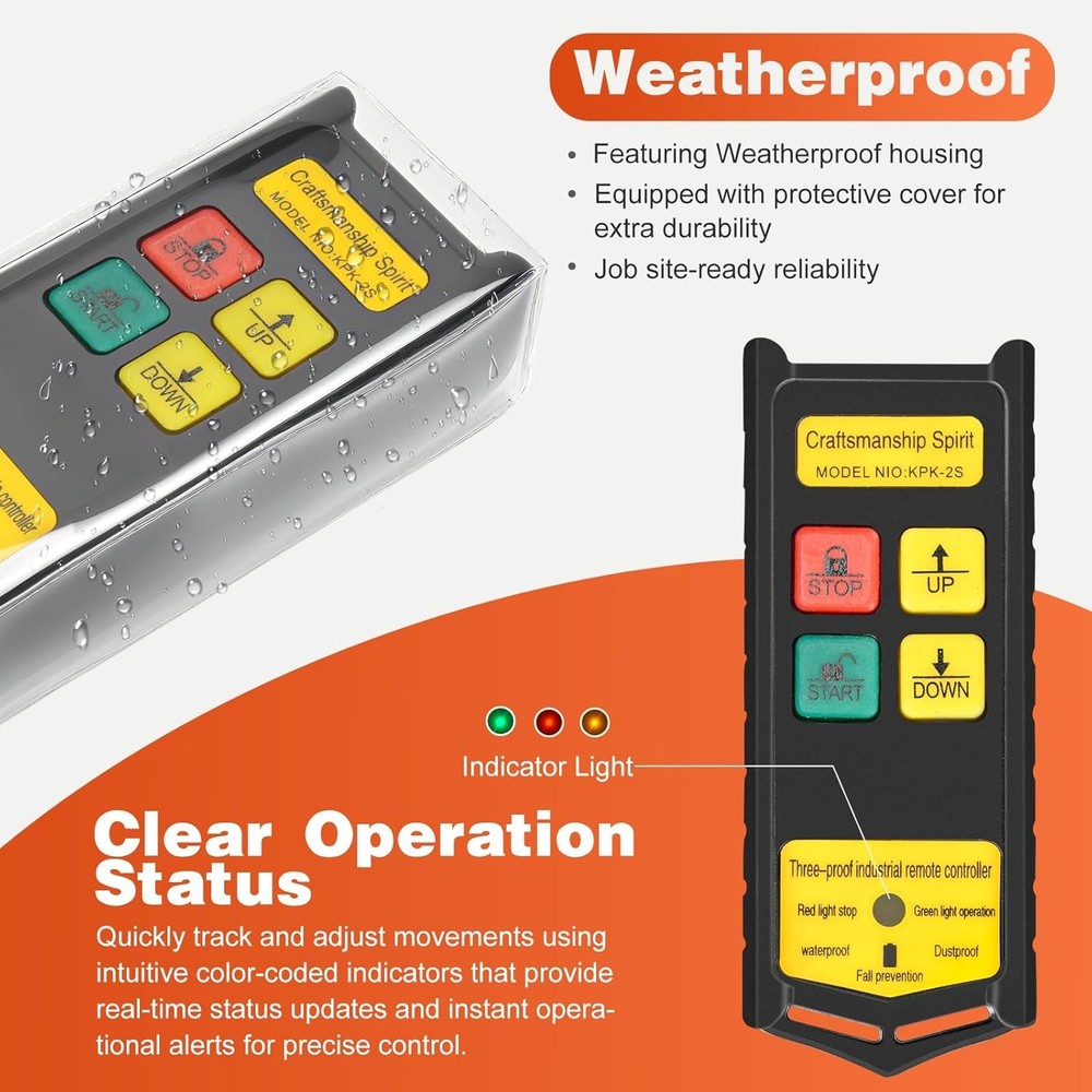 2-in-1 Wireless Crane Remote Control 12V Dump Trailer Up Down Switch For Trailer