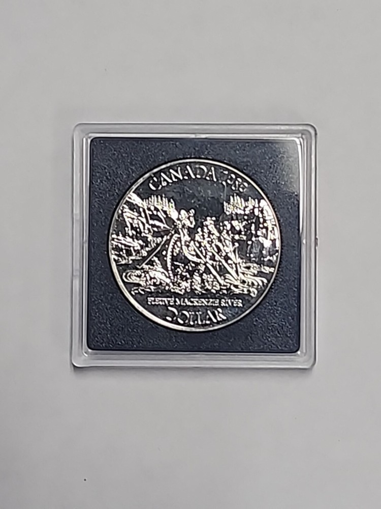 1989 CANADA Fleuve Mackenzie River Silver Proof Dollar Coin