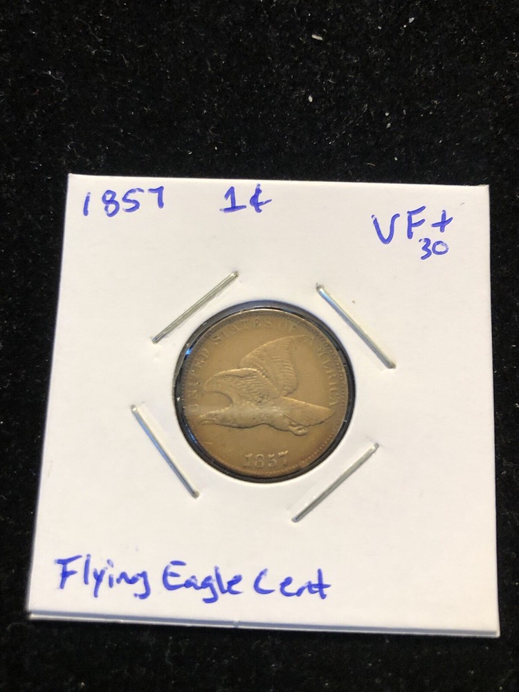 1857 Flying Eagle Cent - VF+ - Very Nice Natural Specimen