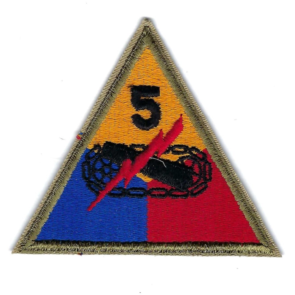 ORIGINAL WW II 5th ARMORED DIVISION PATCH patch