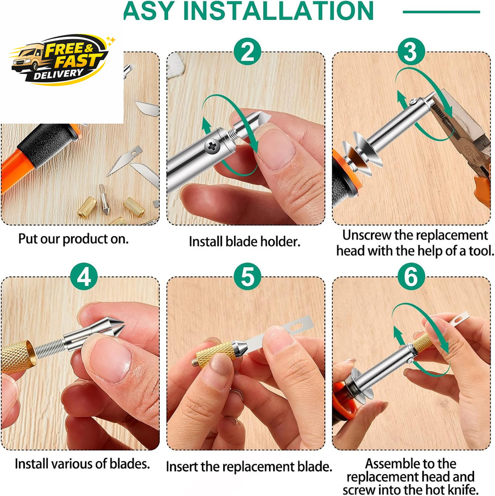 22 Pieces Electric Hot Cutter Tool Kit Include Heated Plastic