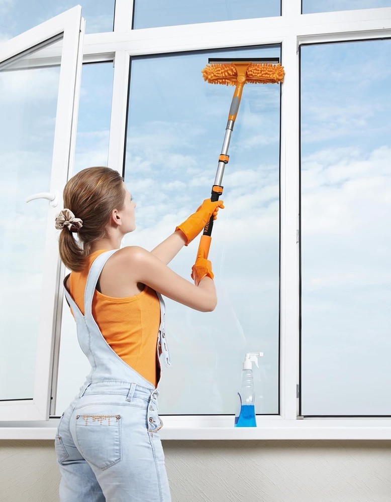 Lightweight & Durable Telescoping Extension Pole for Effortless Window Cleaning