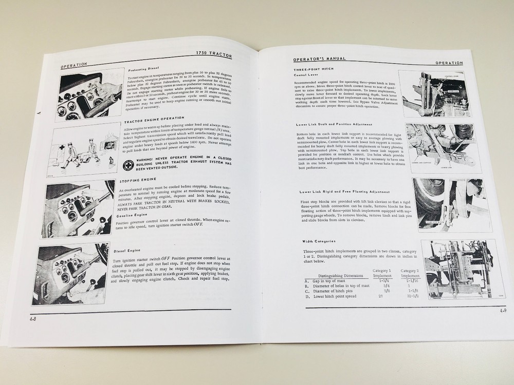 Oliver 1750 Tractor Owners Operators Manual Maintenance