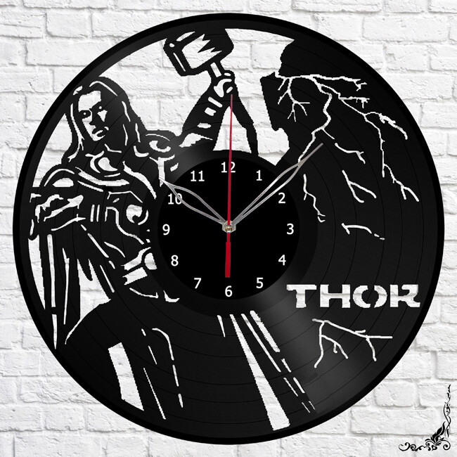 Vinyl Clock Thor Wall Clock Unique Art Vinyl Record Wall Clock 541