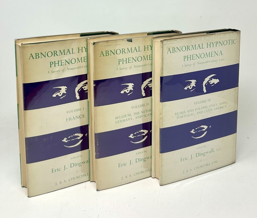 Eric John Dingwall / 3 Volume First Edition Set Abnormal Hypnotic Phenomena