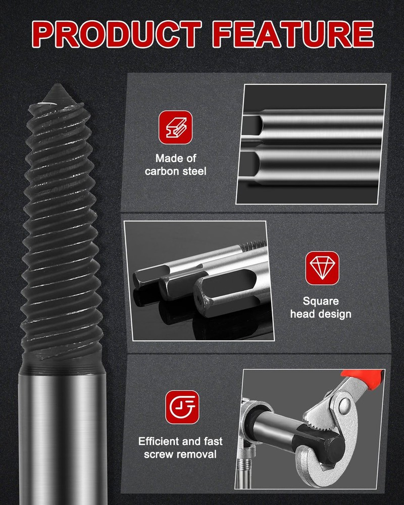 Screw Extractor, [Upgraded Version][6 Pieces] Diyife Screw Extractor Set, [Gi...