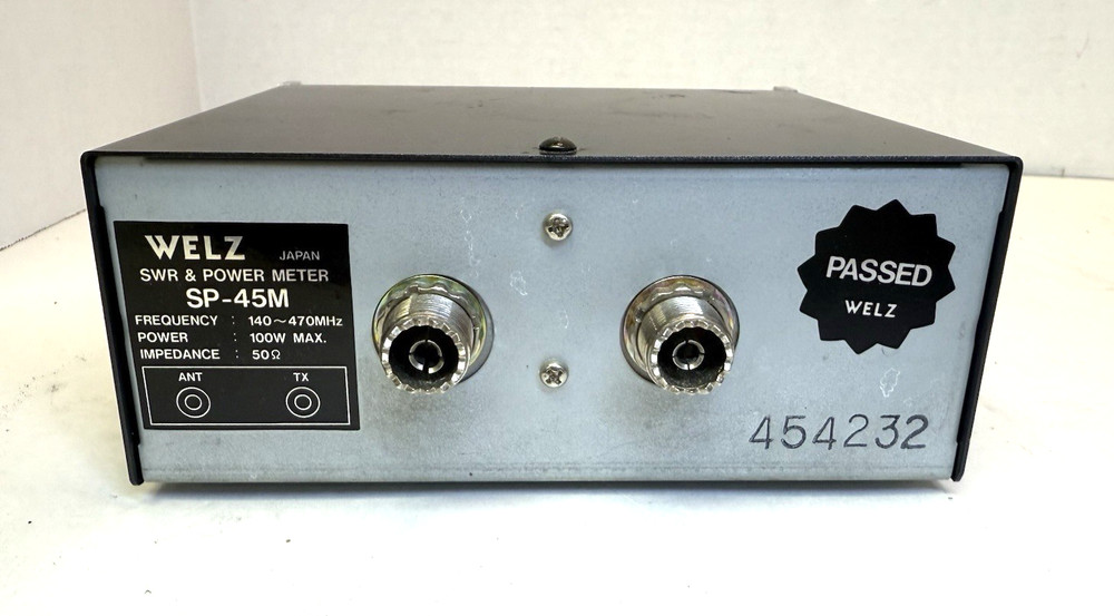 WELZ SWR & POWER METER SP-45M UNTESTED