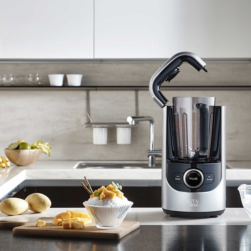 Pado Ozen 500 Vacuum Blender Plus Extra Vacuum Storage Container-Silver