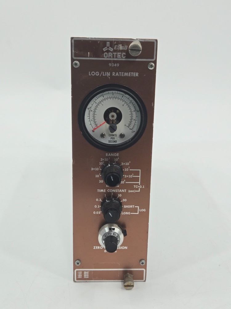 ORTEC 9349 Log/Lin Rate Meter NIM Bin Crate Module