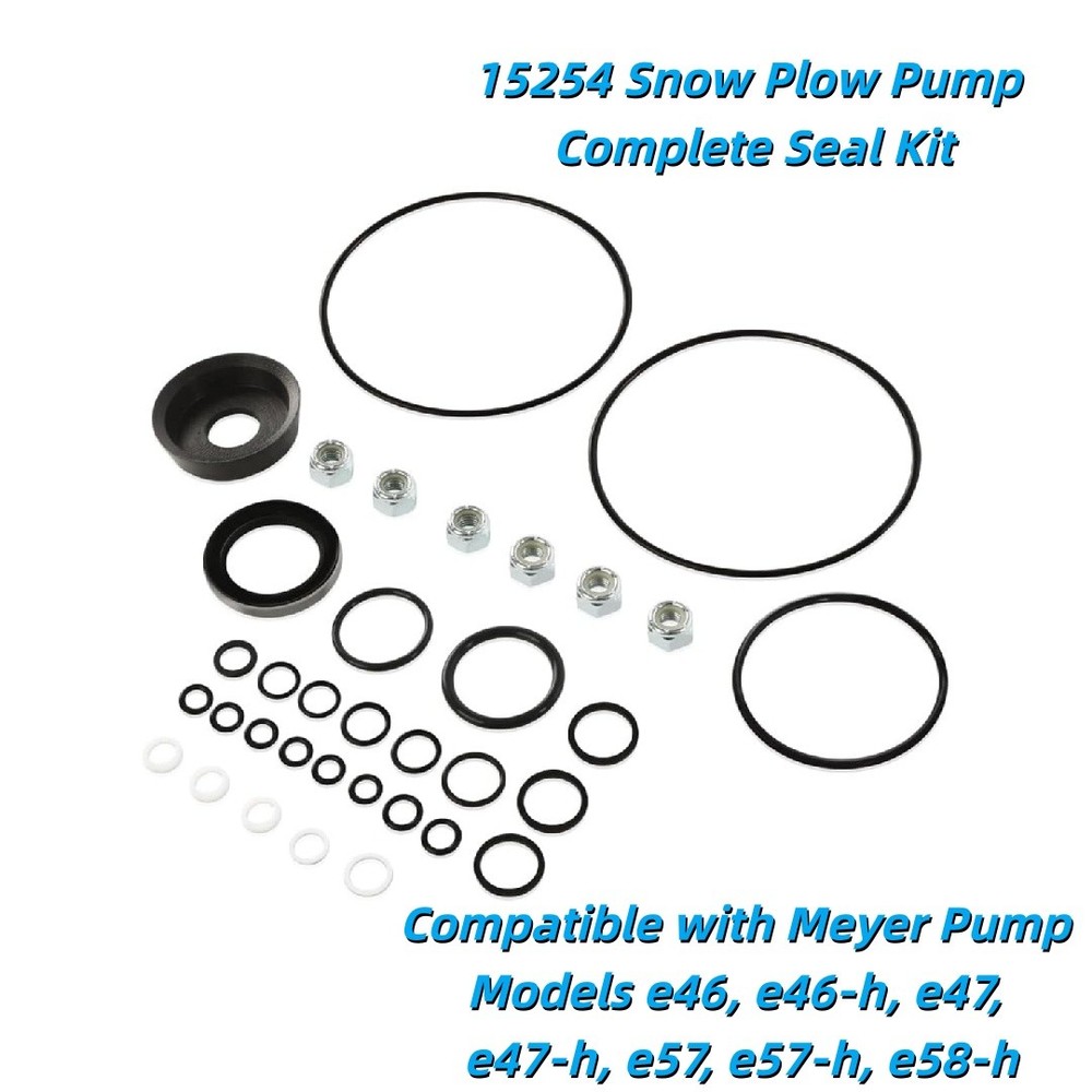 15254 Snow Plow Pump Complete Seal Kit Fits Meyer Pump Models E46,E47,E57,E58-H