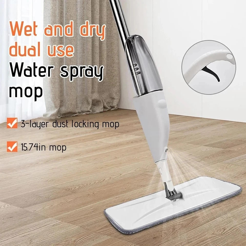 Spray Mops for Floor Cleaning with 5 Washable Pads, Wet Dry Microfiber Mop Home