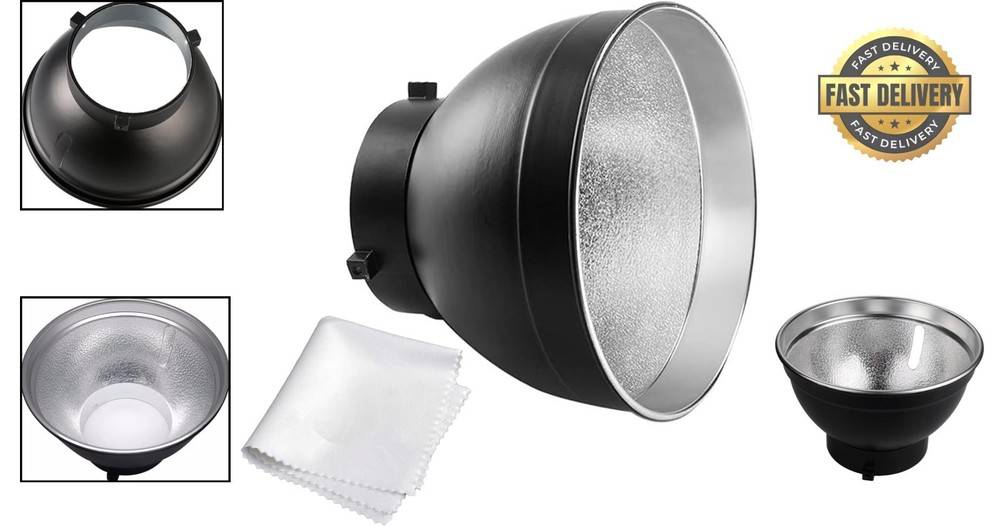 Professional 7" Bowens Mount Reflector with Silver Interior for Even Lighting