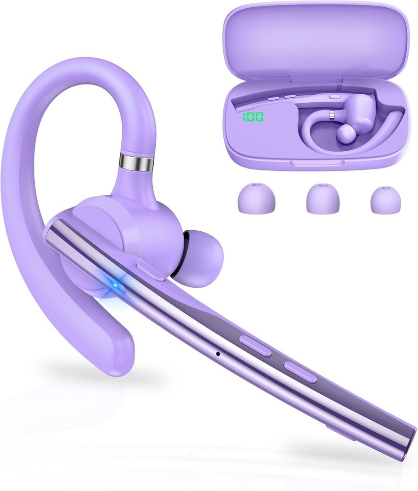 New Bee Bluetooth Headset V5.1 72H Talk Time Dual Mic with Mute Button for Busin