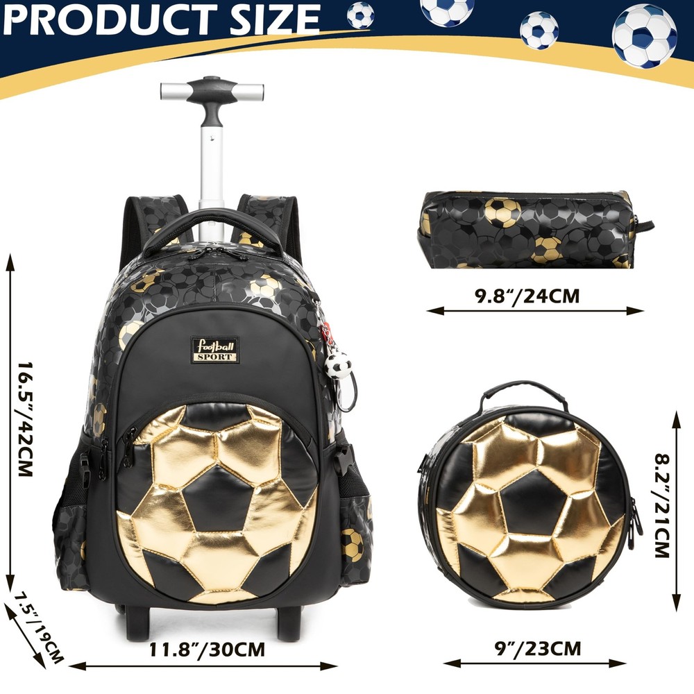 Kids Rolling Backpack Roller Backpack with Wheels Elementary Kindergarten Sch...