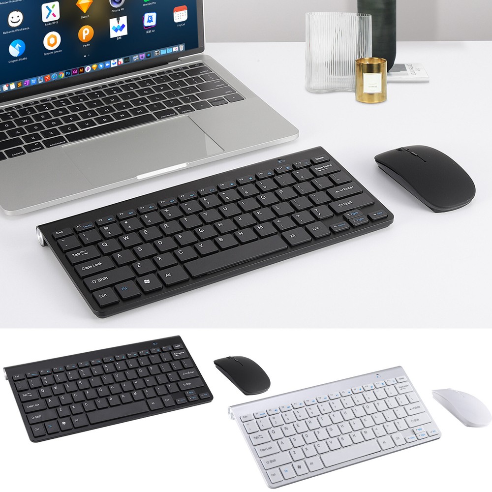 Keyboard And Mouse Set Mini Wireless 2.4G Waterproof For Mac Apple PC Computer
