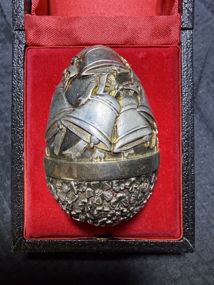 Stuart Devlin Sterling Silver Gilt Surprise Egg Boxed Edition No. 75
