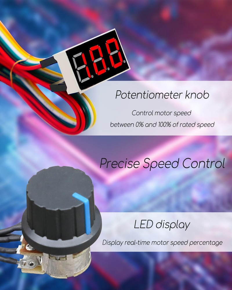 PWM DC Motor Speed Controller DC 1055V 100A Stepless Forward Reverse BK