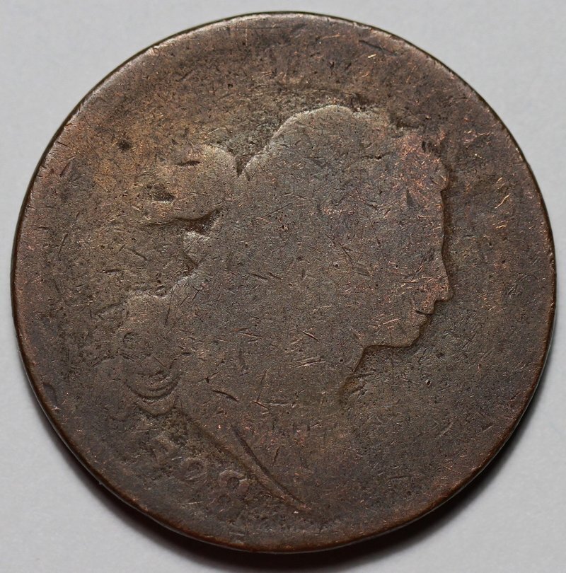 1798 Draped Bust Large Cent - US 1c Copper Coin