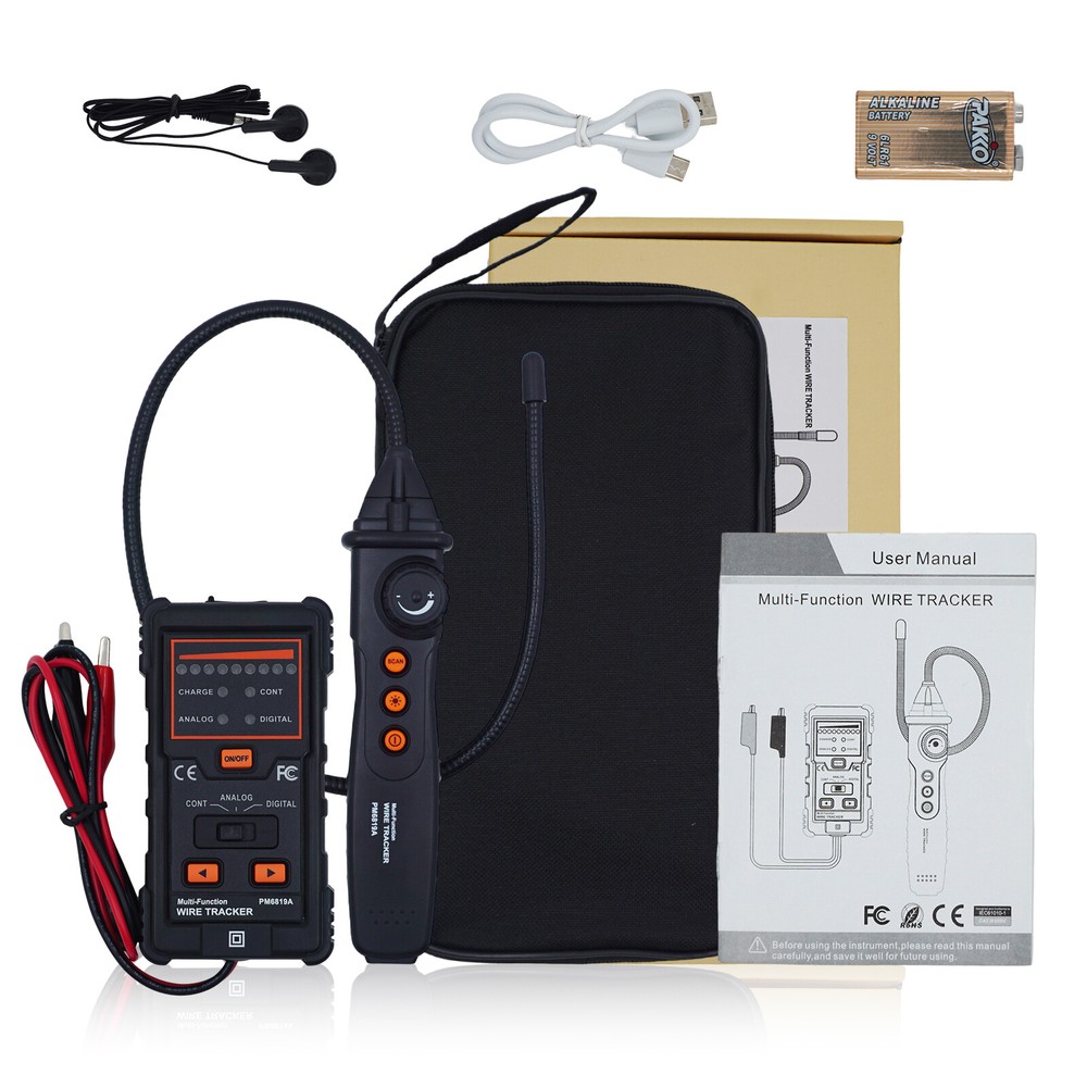 Multi-function LCD Wire Tracer Analog Detector Network Cable Test Cable Locator