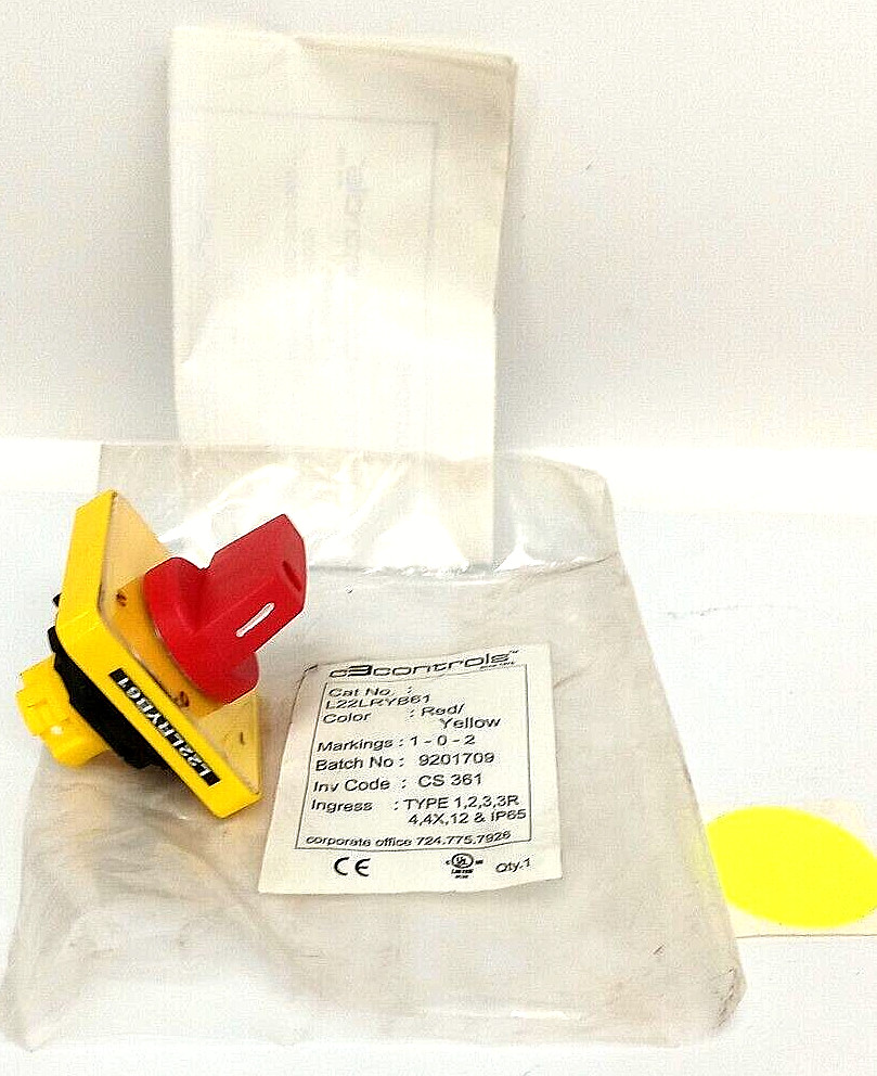 SALZER OFF-ON ROTARY MAIN SELECTOR SWITCH L22LRYB61